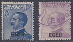 1912 MICHETTI. Egeo emissioni generali la prima serie sovrastampata ...