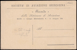 1911 BARI / AVIATION WEEK AND FIRST FLIGHT OVER THE CITY. Printed ...