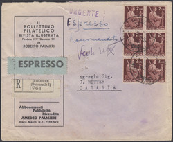 3415135: Italian Reign Revenue stamps used for postage - Express delivery stamps