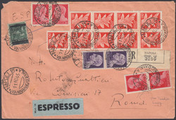 3415135: Italian Reign Revenue stamps used for postage - Express delivery stamps