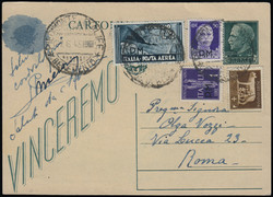 3415135: Italian Reign Revenue stamps used for postage - Airmail stamps