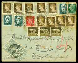 3415135: Italian Reign Revenue stamps used for postage - Parcel stamps