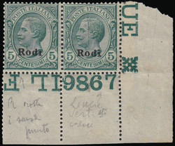 1545200: Aegean Islands German-Italian Administration - Bulk lot
