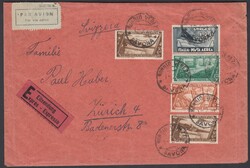 1933 AEROESPRESSO. Busta espresso via aerea da Borgio Verezzi per la ...