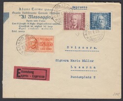 IMPERO. Busta espresso via aerea da Abano Terme per la Svizzera del ...