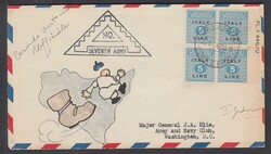 ALTI VALORI - LIRE 5. Busta con vignetta propagandistica da Palermo ...