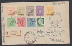 SETTEMBRE 1944 - AFFRANCATURE MISTE. Affrancatura mista su busta ...