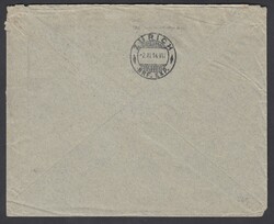 DESTINAZIONE SVIZZERA. Busta con 3x10 para Salonicco su 5 cent Leoni ...