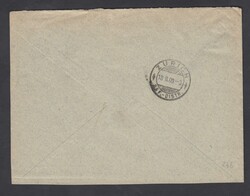 AFFRANCATURA MISTA. Busta con Levante 10 para su 5 cent Leoni + 20 ...