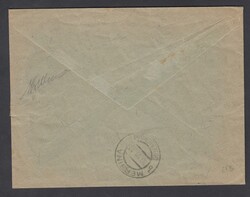 LA SERIE. Busta affrancata con serie completa Scutari (Sass n. 1/8) ...