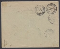 RR POSTE ITALIANE VALONA. Busta raccomandata con 25 cent Michetti + ...