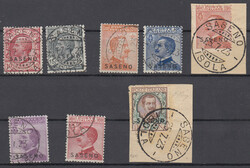 SASENO. Serie completa dei francobolli sovrastampati Saseno, usata, ...