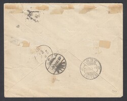 1903 ELEFANTI E LEONI. Busta raccomandata da Mogadiscio per la ...