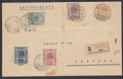 1903 LEONI ED ELEFANTI. Frontespizio di busta raccomandata da ...