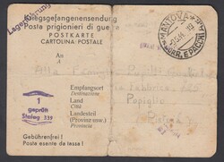 1944 MANTOVA. Cartolina con prestampato al verso da Mantova del 9 ...