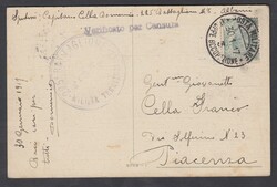 1917 TRUPPE OCCUPAZIONE 3. Cartolina propagandistica affrancata con 5 ...