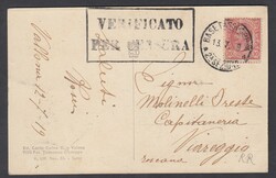 1919 BASE PASSEGGERA 2^ SEZIONE. Cartolina illustrata affrancata con ...