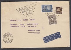 1933 VOLO RODI VENEZIA. Aerogramma da Rodi per Venezia del 18 maggio ...