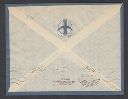 1937 PRIMO VOLO TRIPOLI TUNISI ROMA. Aerogramma da Tripoli per Tunis ...