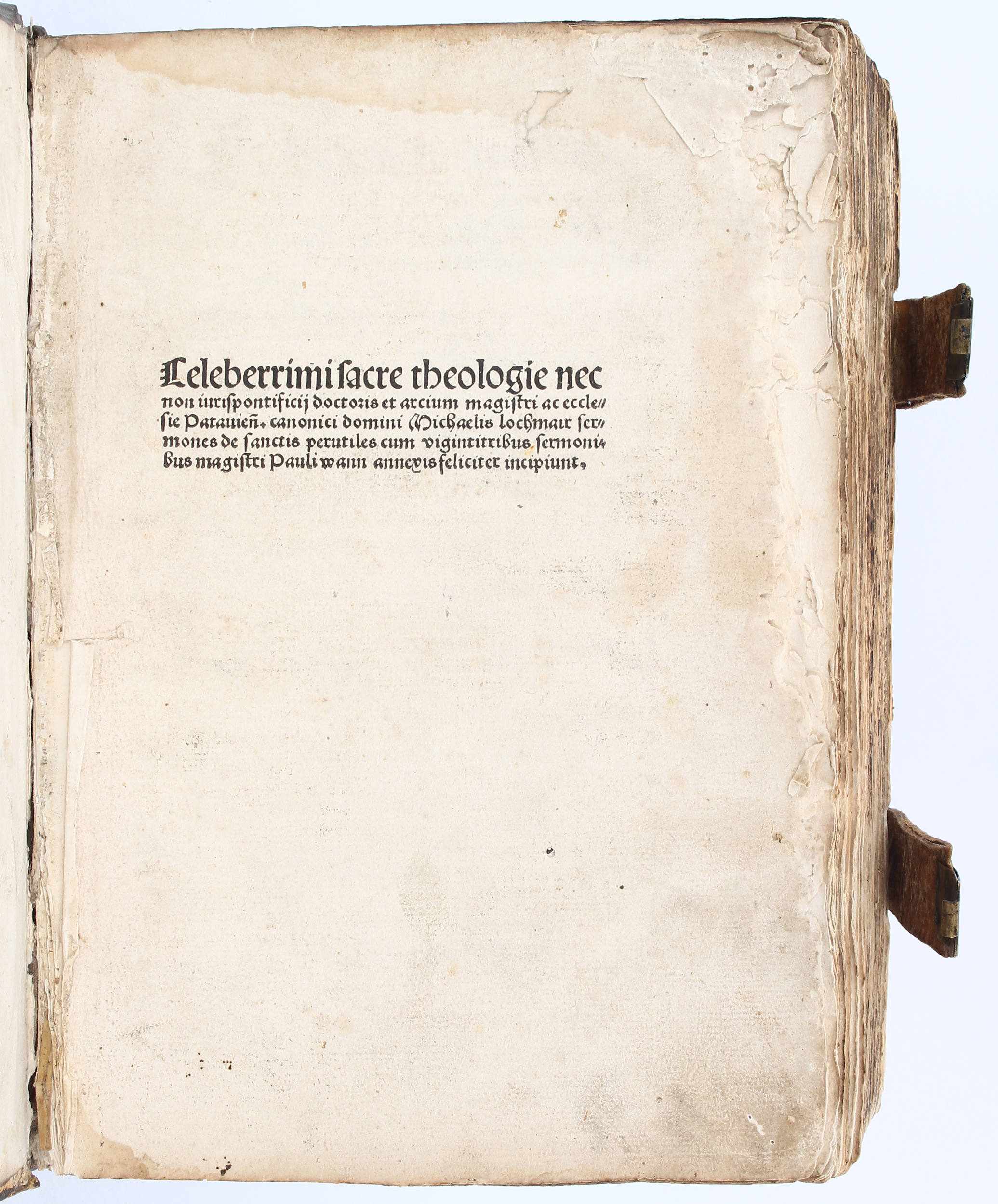 Lochmaier, Sermones de sanctis