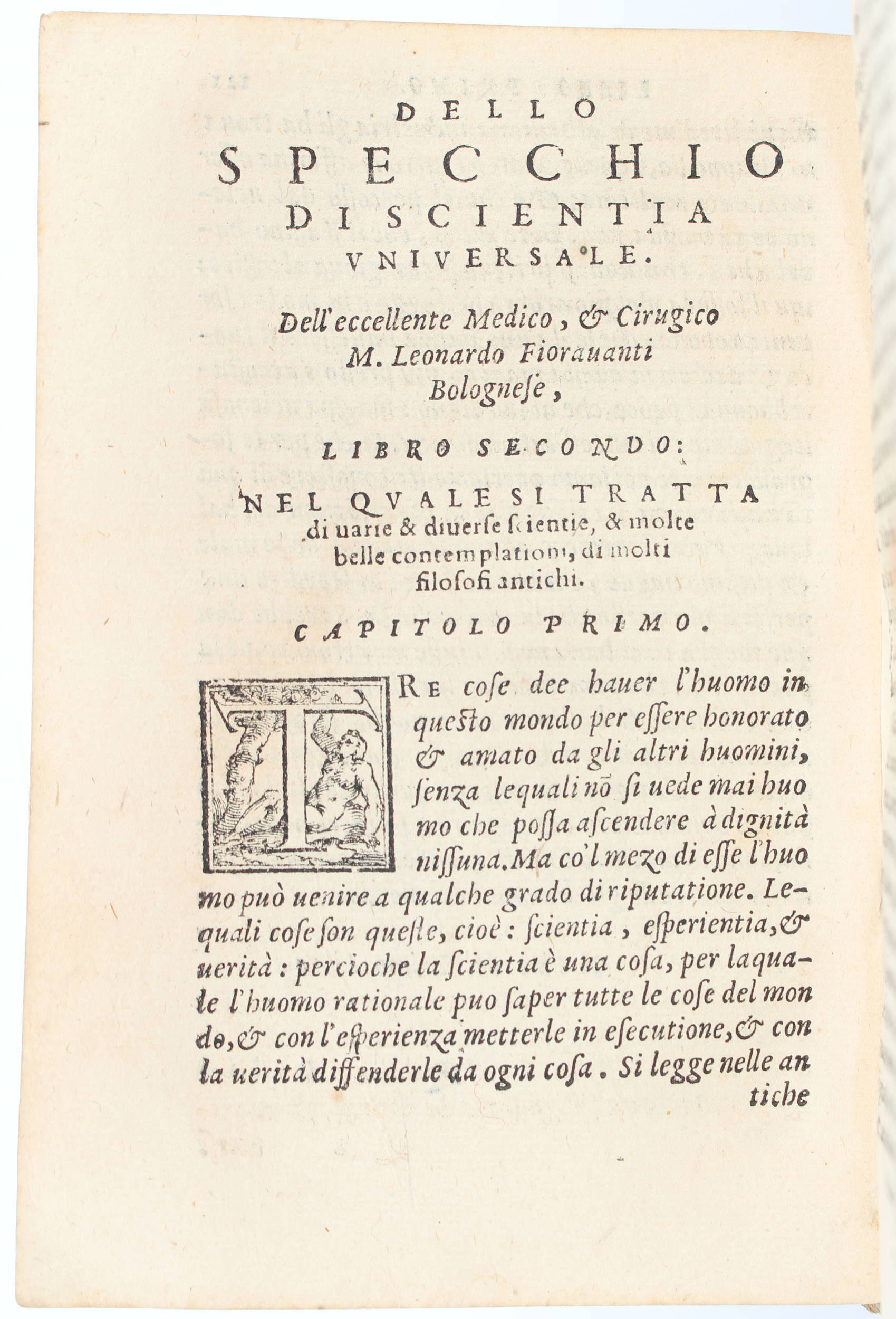 Fioravanti, Dello specchio di scientia universale