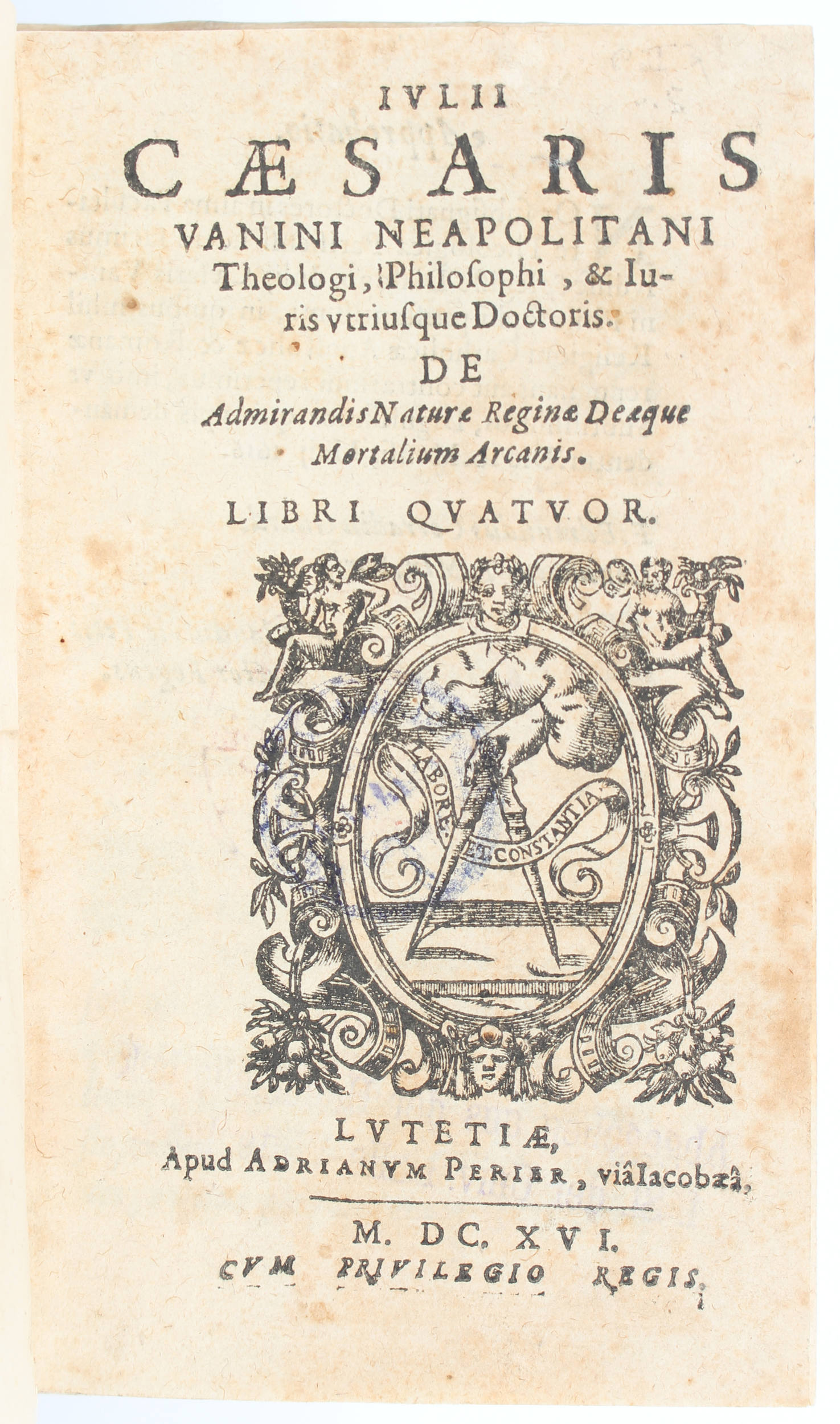 Vanini, De admirandis naturae