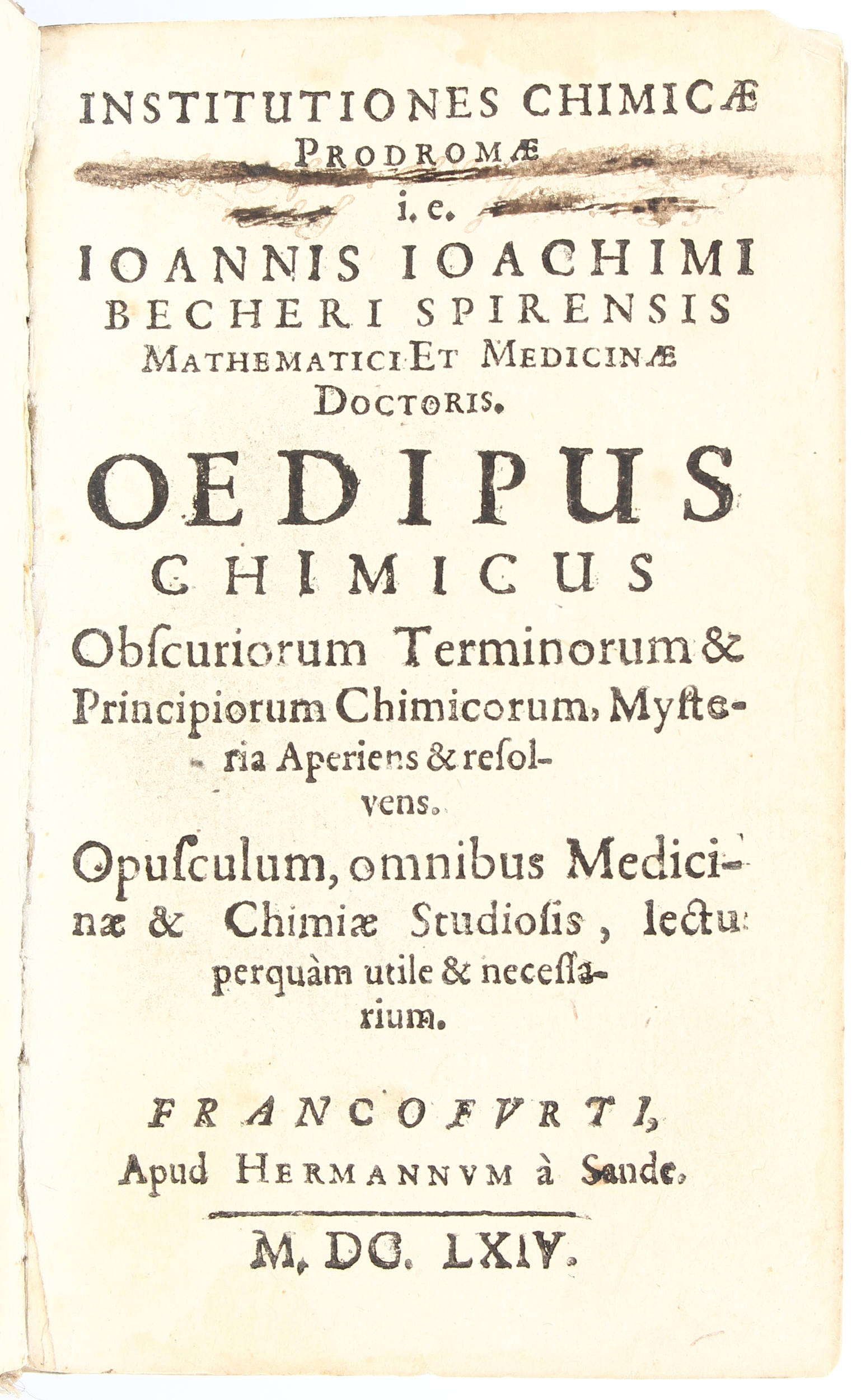 Becher, Oedipus chimicus