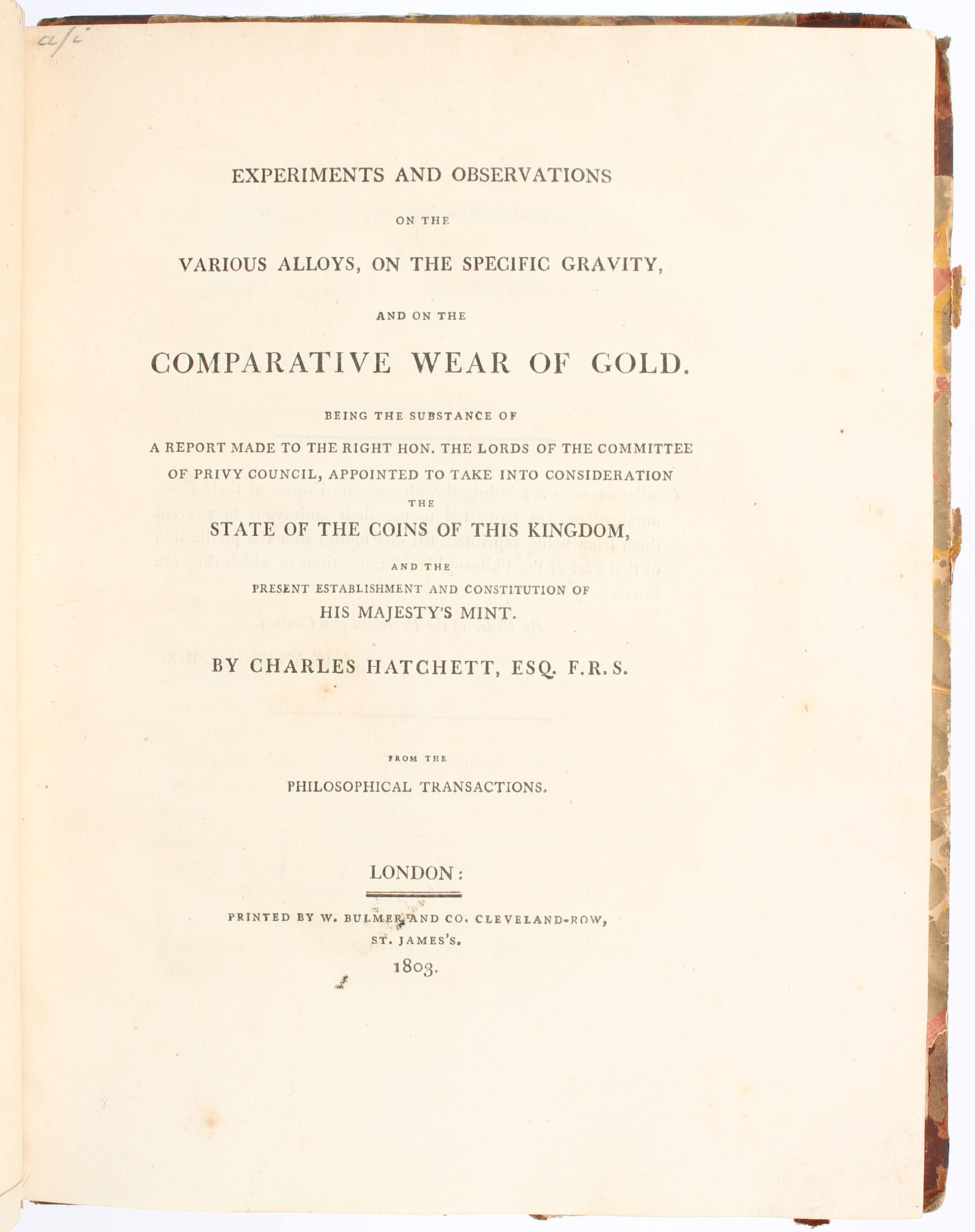 Hatchett, Various alloys + Beibd.