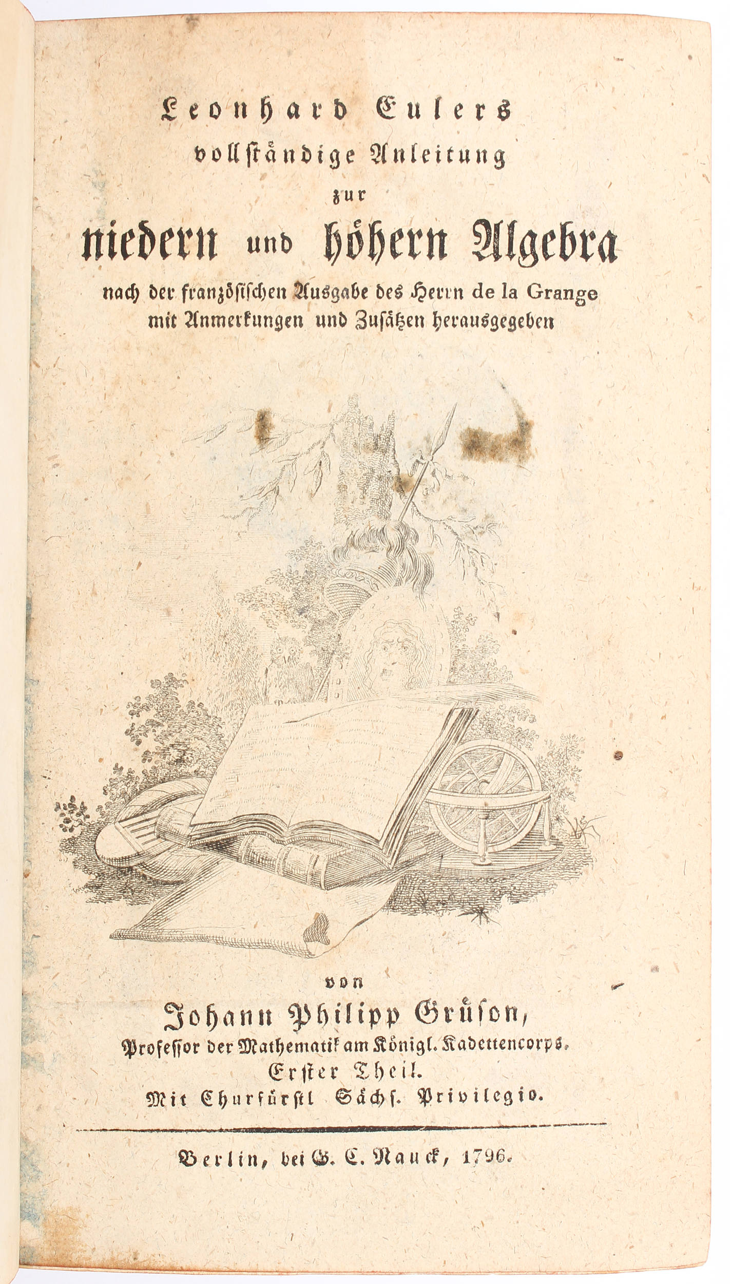 Euler, Anleitung zur Algebra u. Beigabe/ 4 Bde.