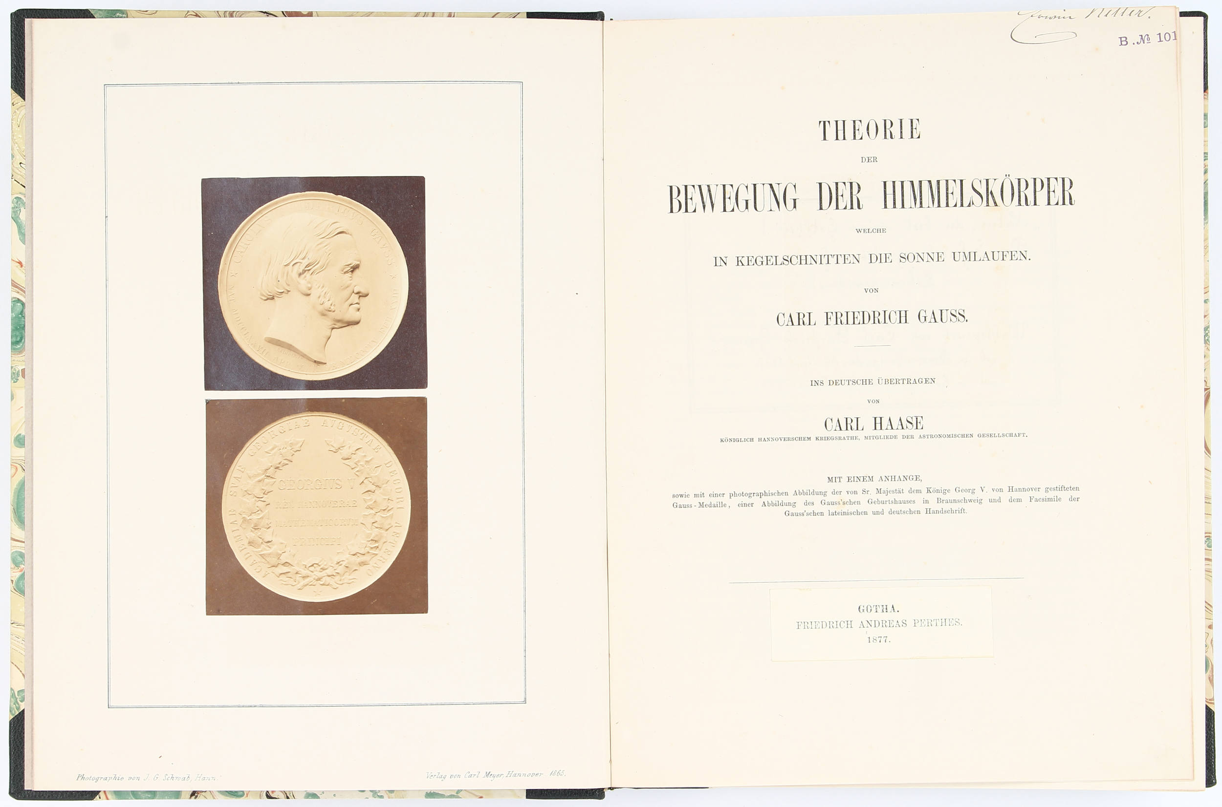 Gauss, Theorie der Bewegung