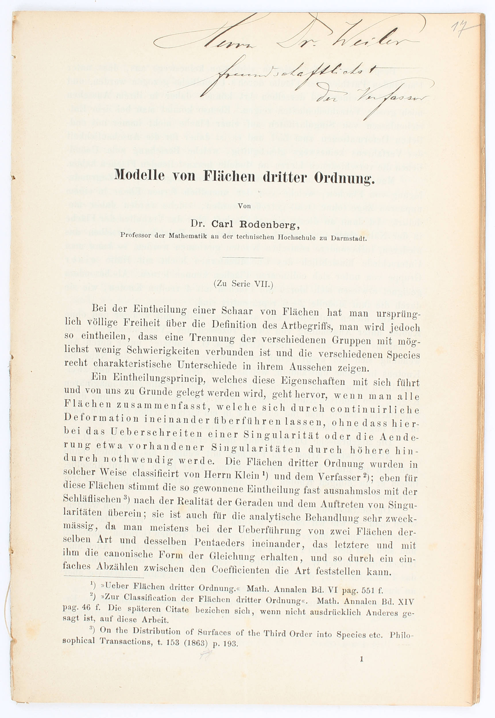 Mathematische Kleinschriften, Konvolut