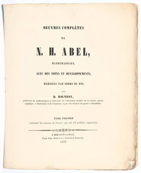 Abel, Oeuvres complètes. 2 Bde.