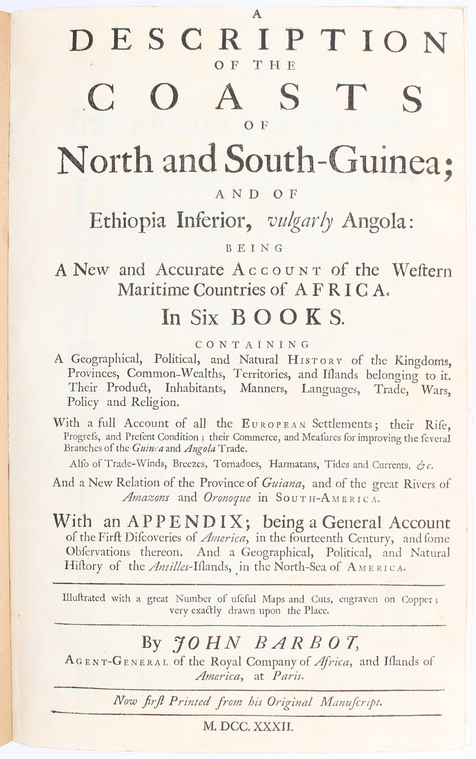 Barbot, Coasts of North and South Guinea