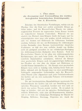 Einstein, Drei Erstdrucke (in: Ann. Phys. 17)