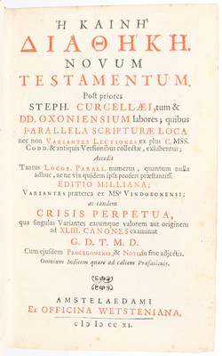 Novum testamentum graece 1711