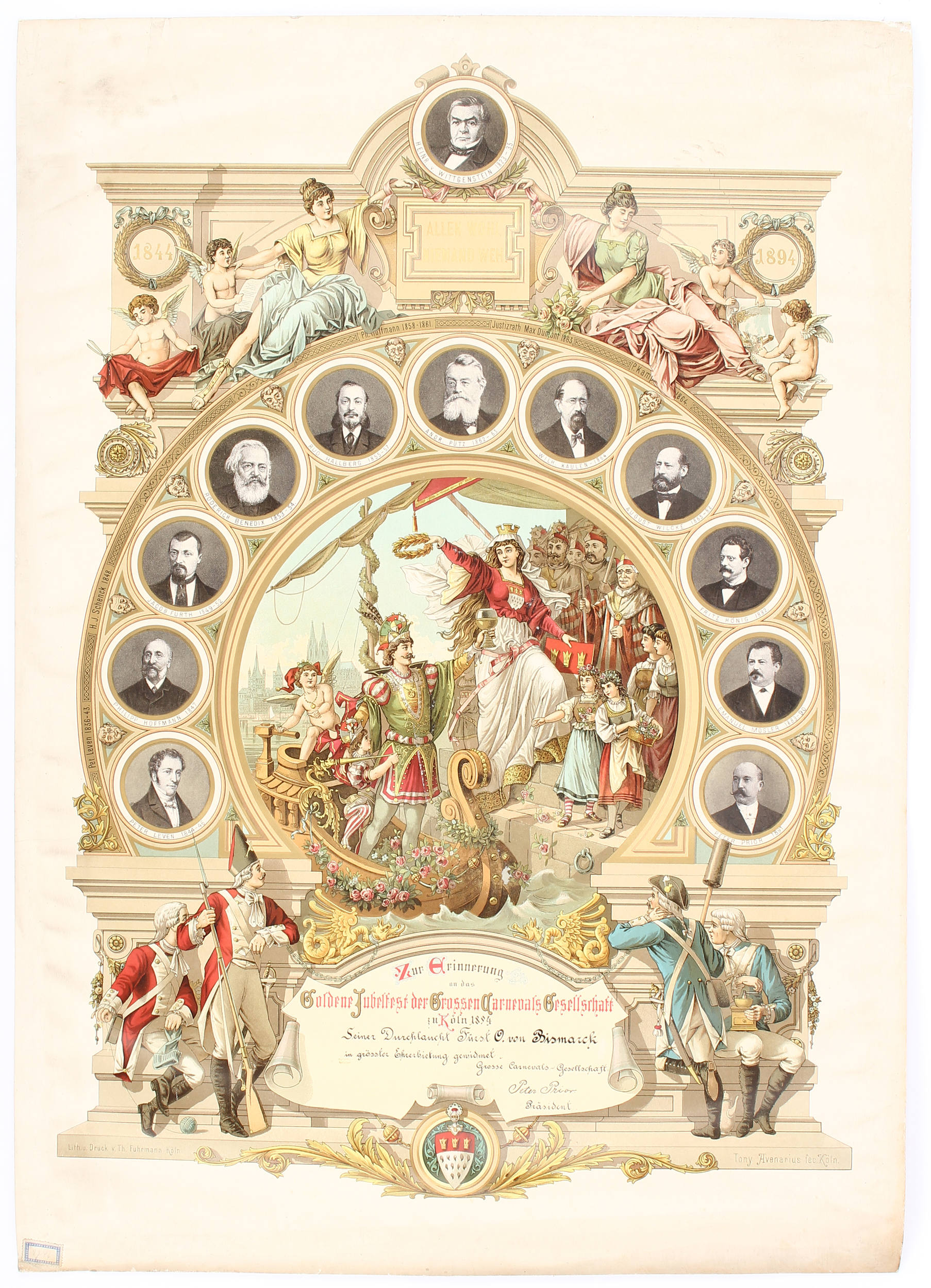 Erinnerungsblatt der Großen Carnevals Gesellschaft