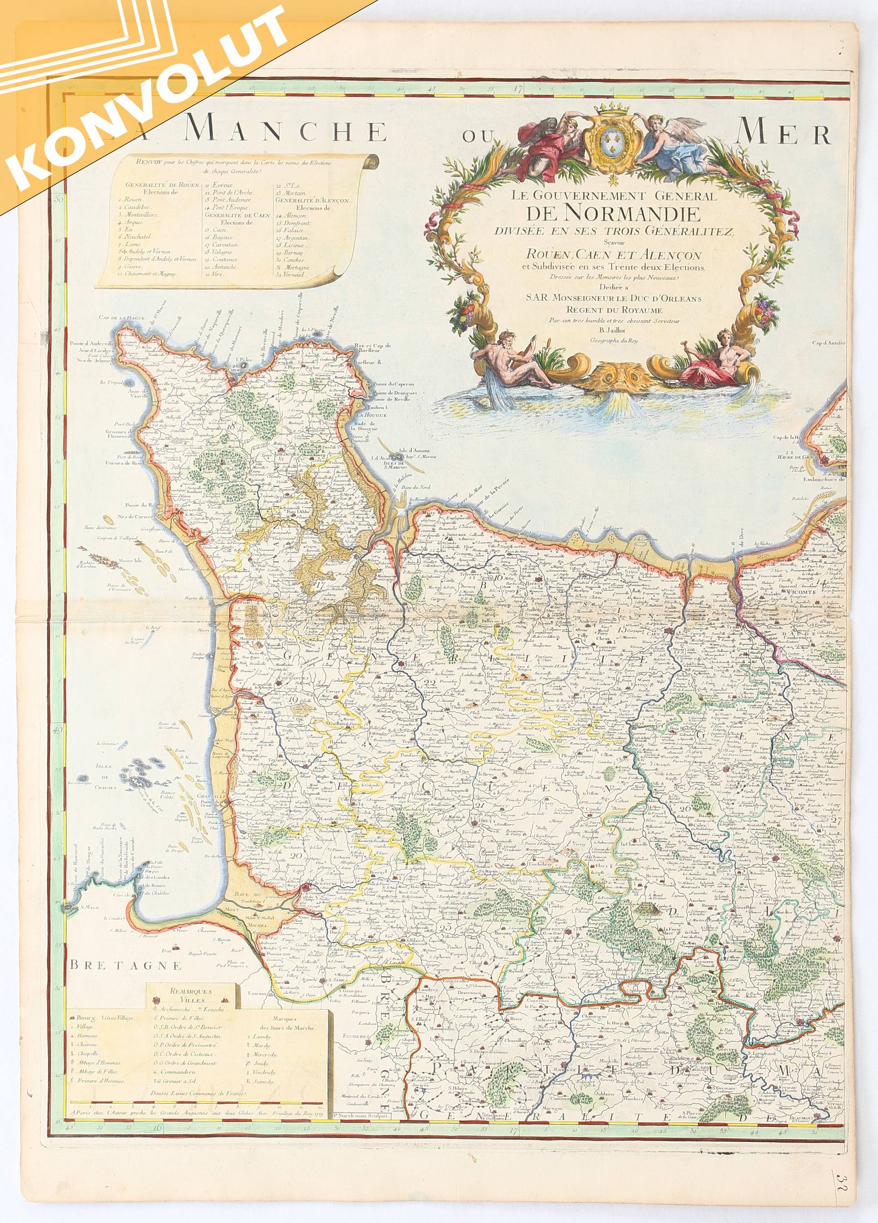Normandie in 2 Bll. / 6 Karten auf 12 Bll. Jaillot