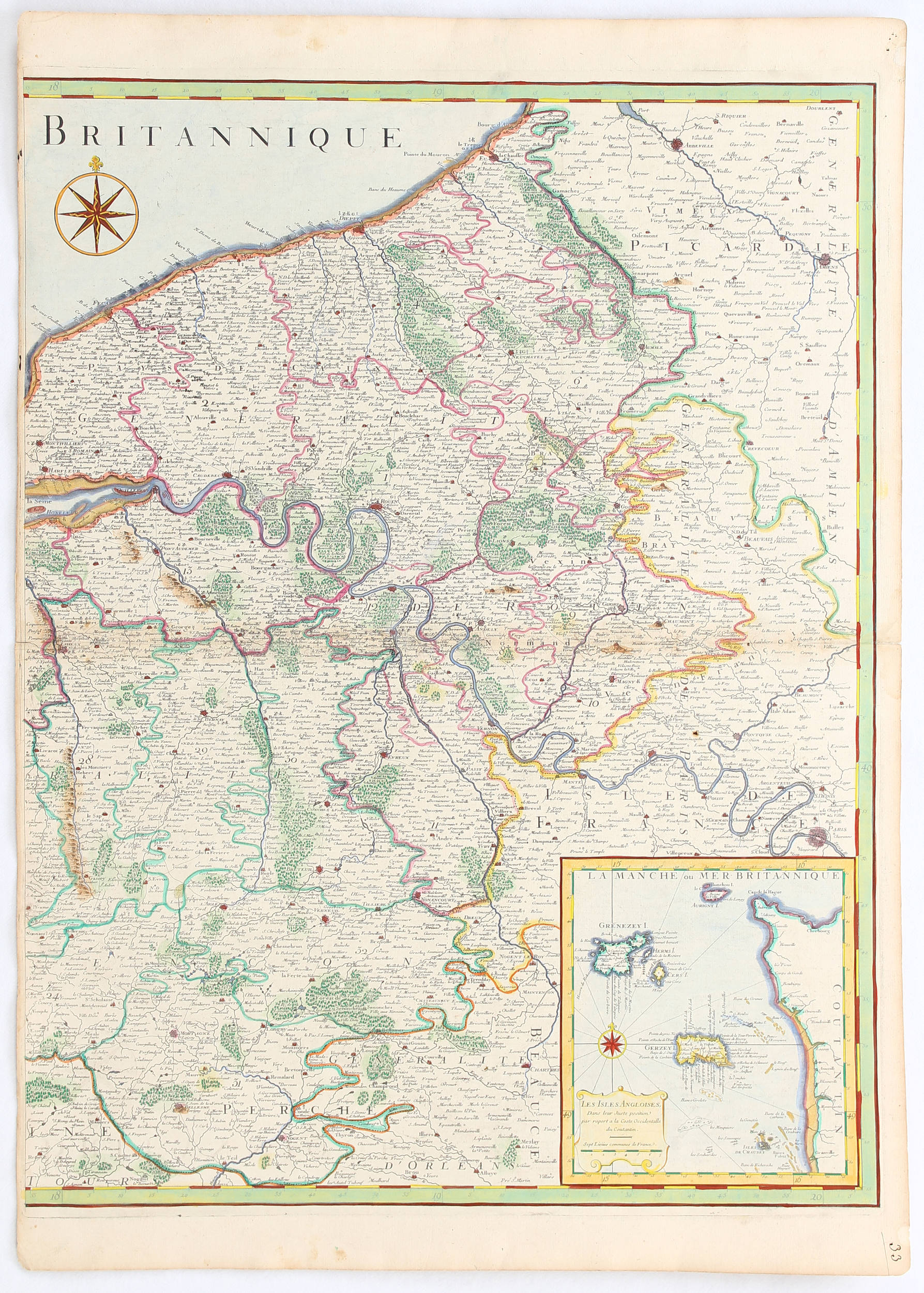Normandie in 2 Bll. / 6 Karten auf 12 Bll. Jaillot