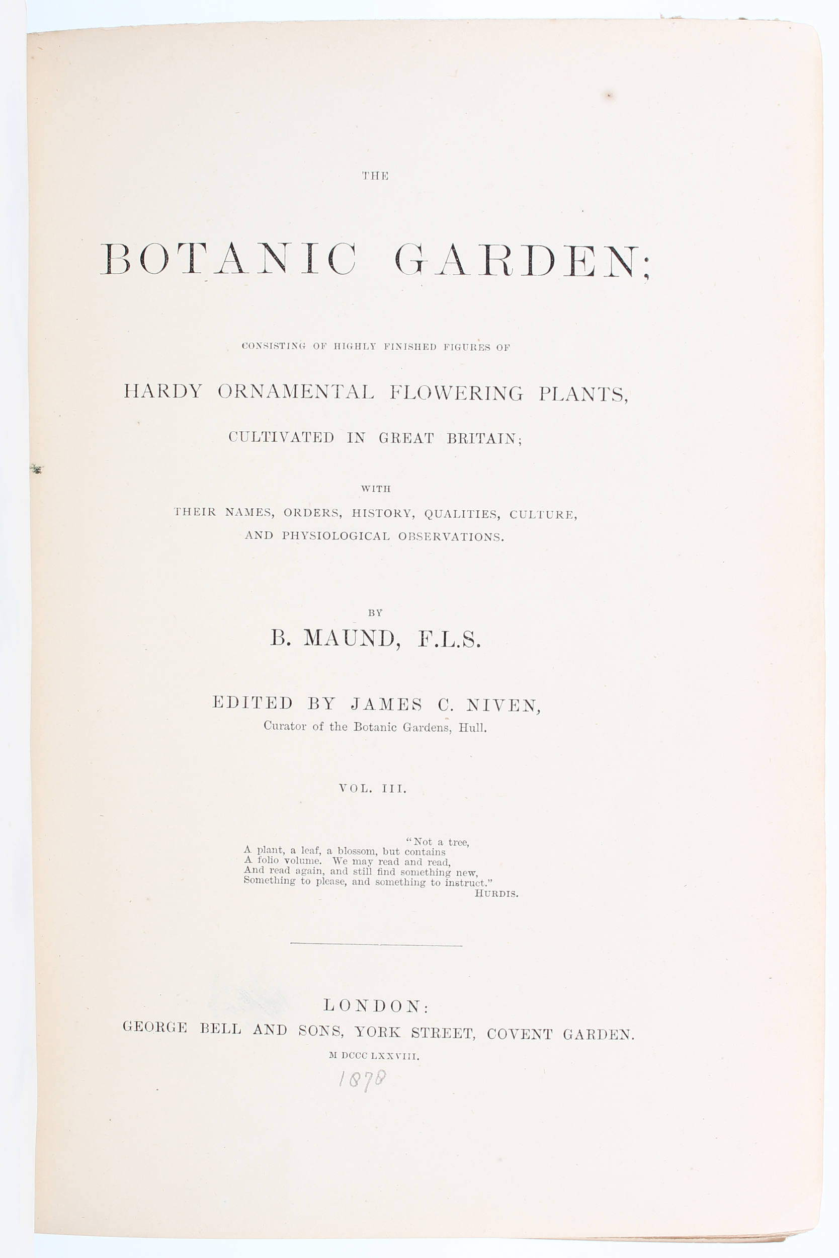 Maund, Botanic Garden 1878. Bd. 3