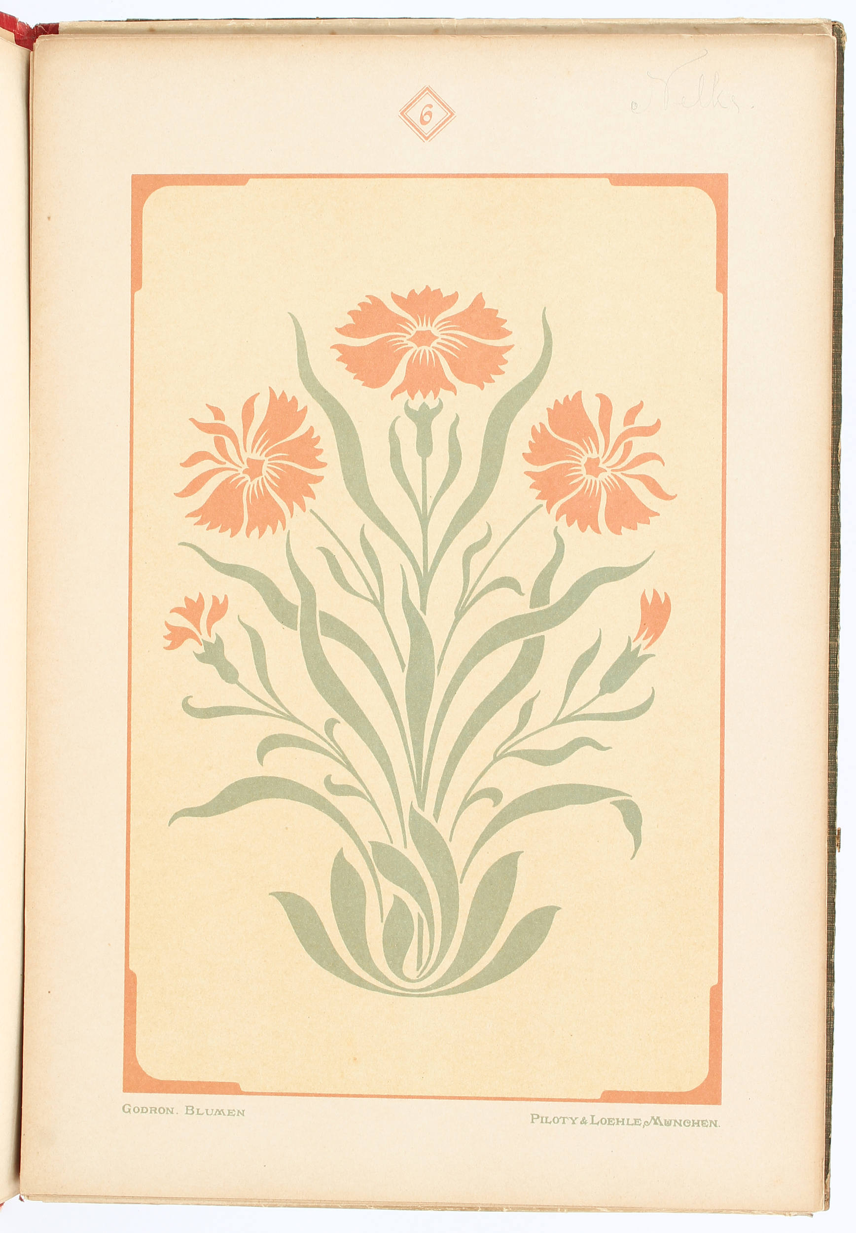 Godron, Modern stilisierte Blumen