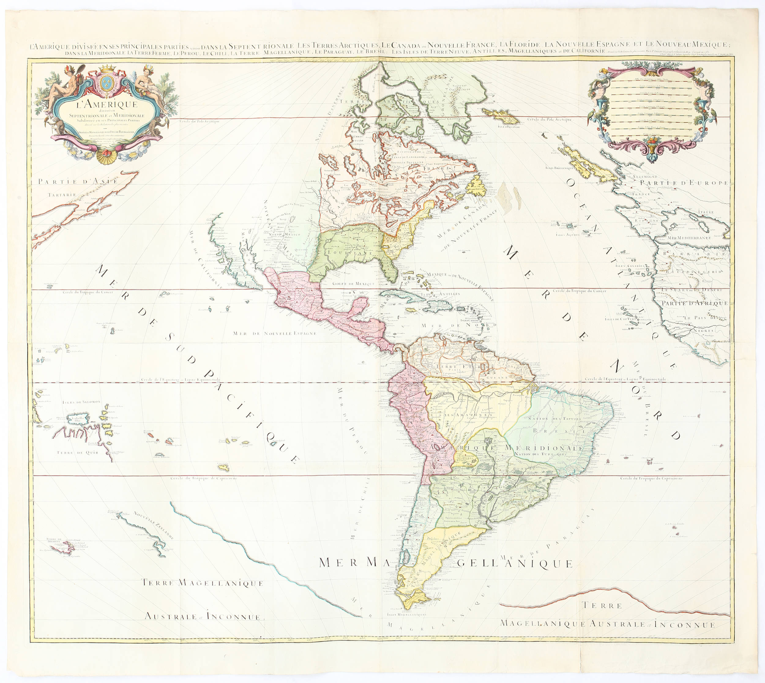Amerika. Jaillot-Desnos 1782. Rolle