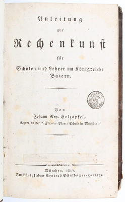 Holzapfel, Anleitung zur Rechenkunst