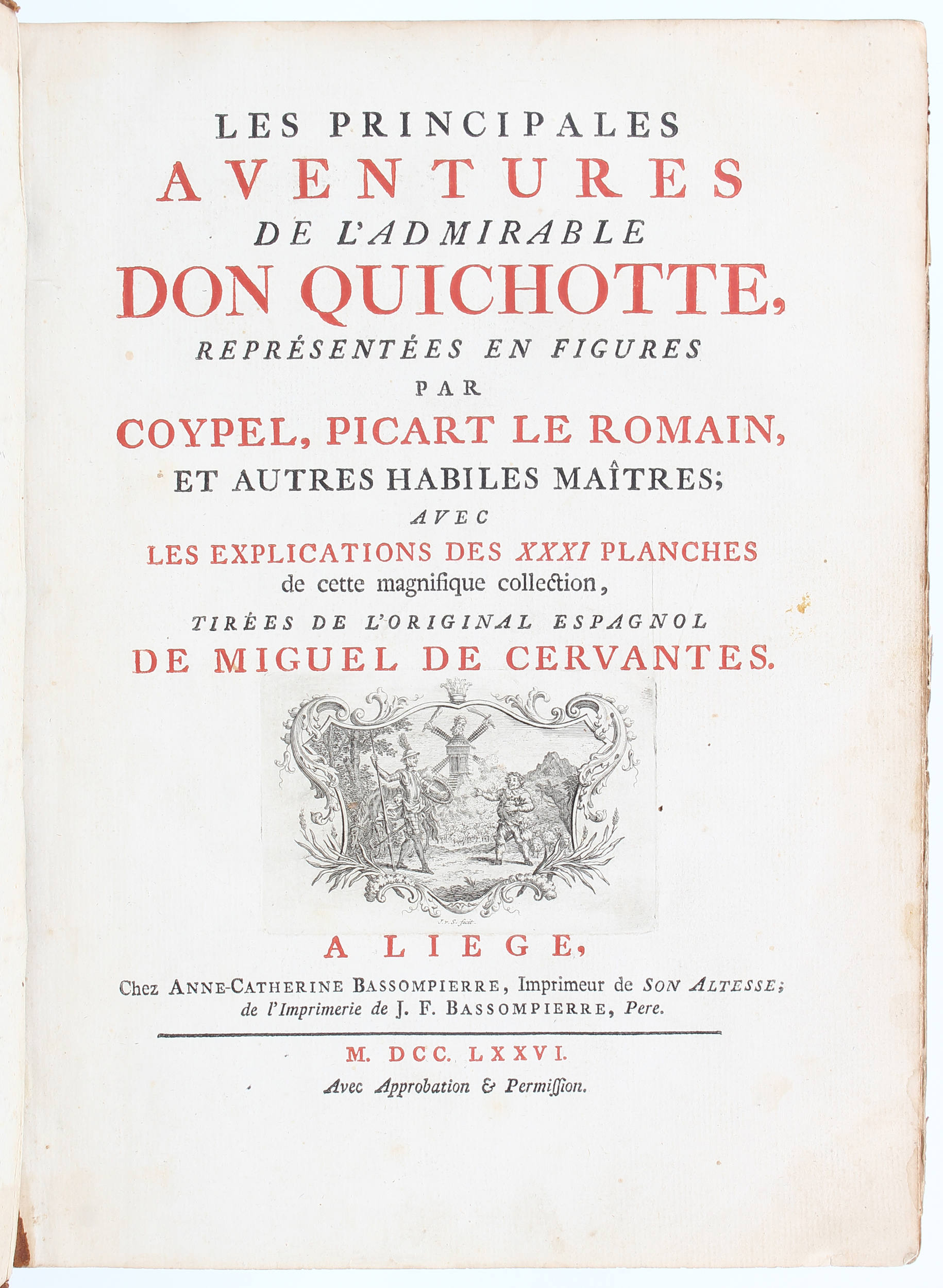 Cervantes Saavedra, Don Quichotte. 1776