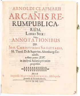 Clapmarius, De arcanis rerum publicarum