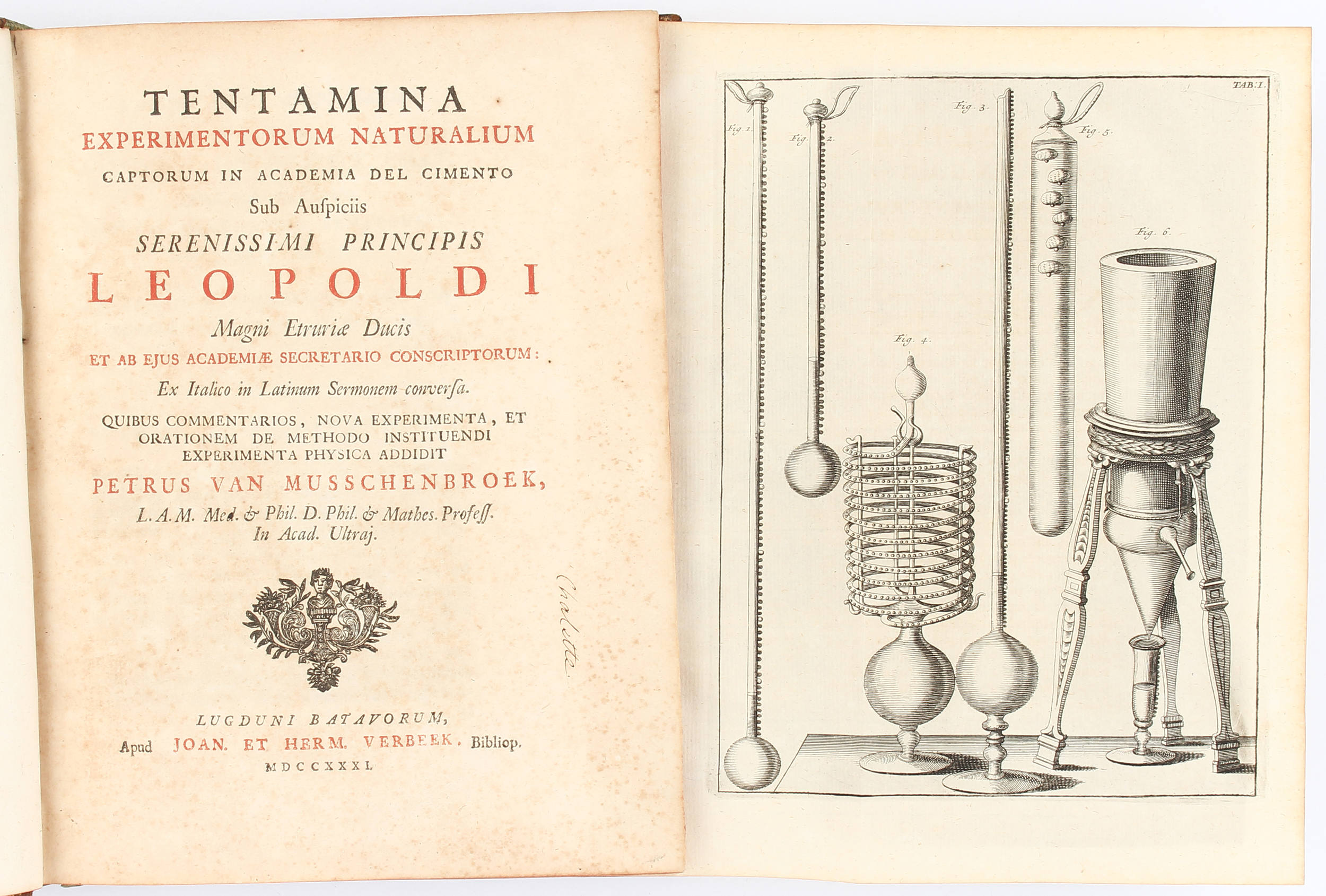 Musschenbroek, Tentamina