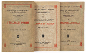 Curie/Joliot, Radioactivité. 3 Bde.