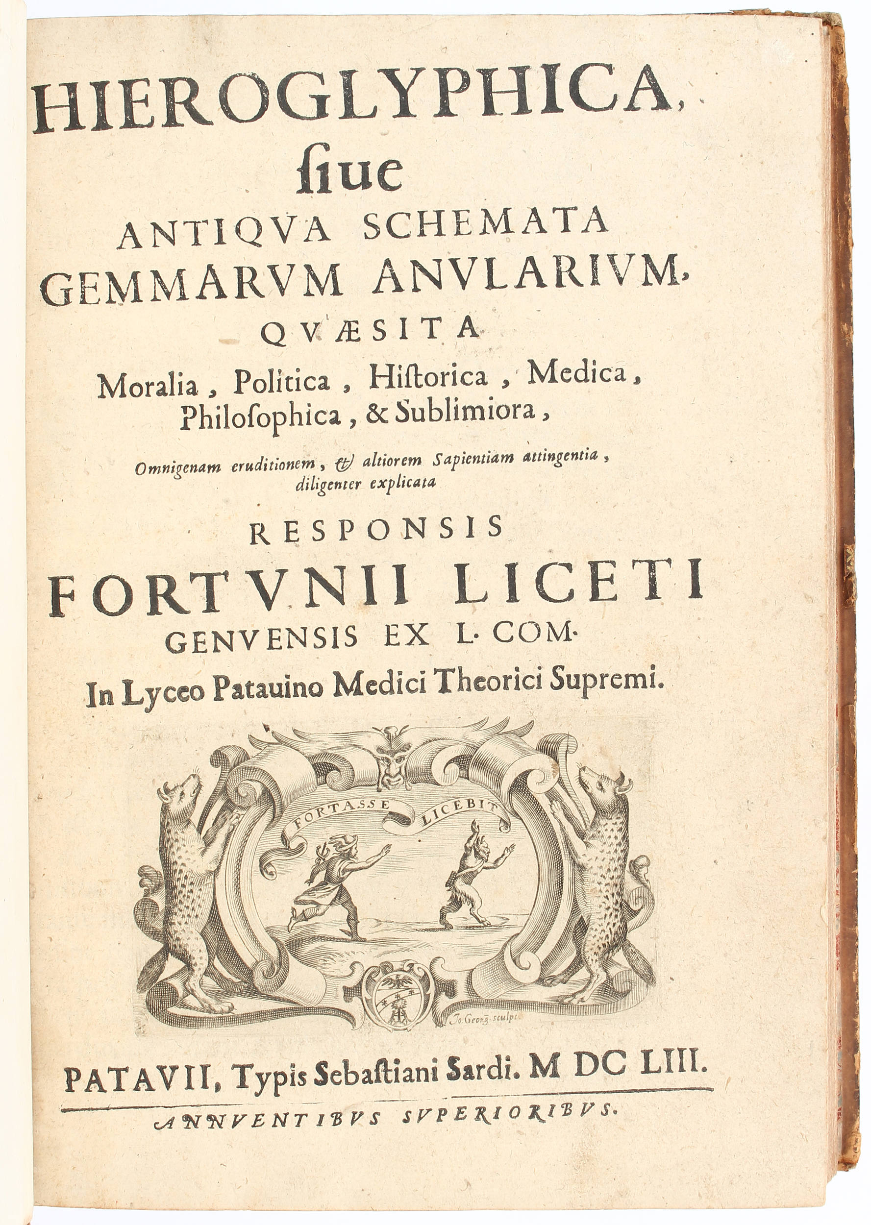 Licetus, Hieroglyphica, sive antiqua schmeta gemmarum