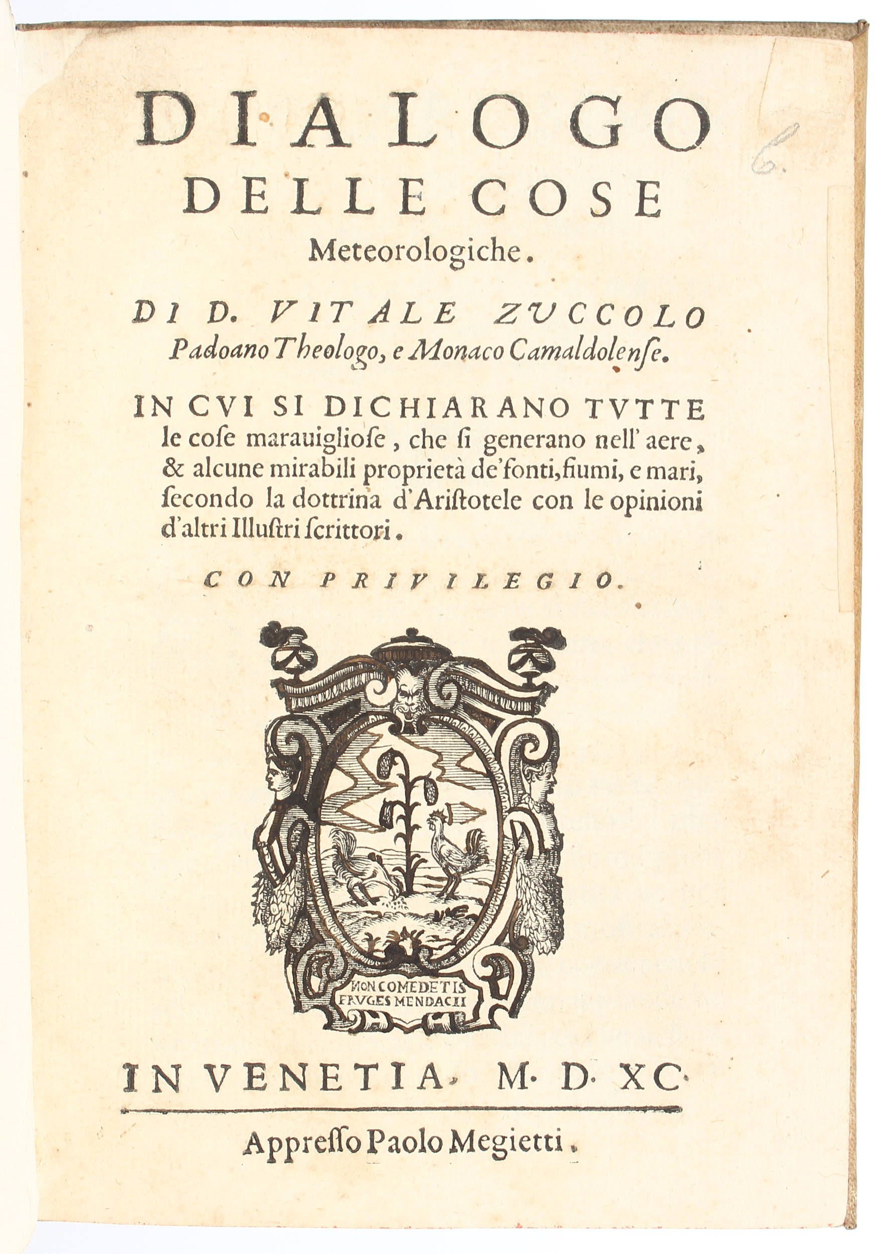 Zuccolo, Dialogo delle cose meteorologiche