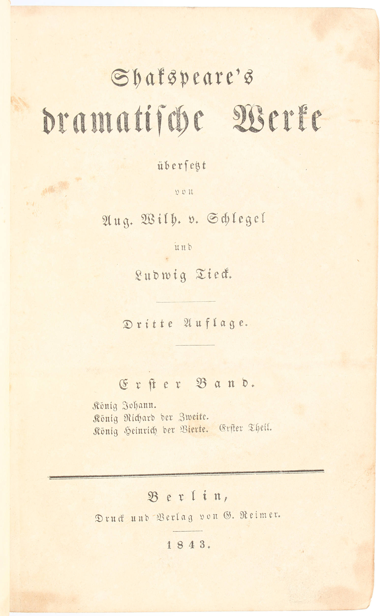 Shakespeare, Dramatische Werke. 3. A. 6 Bde.