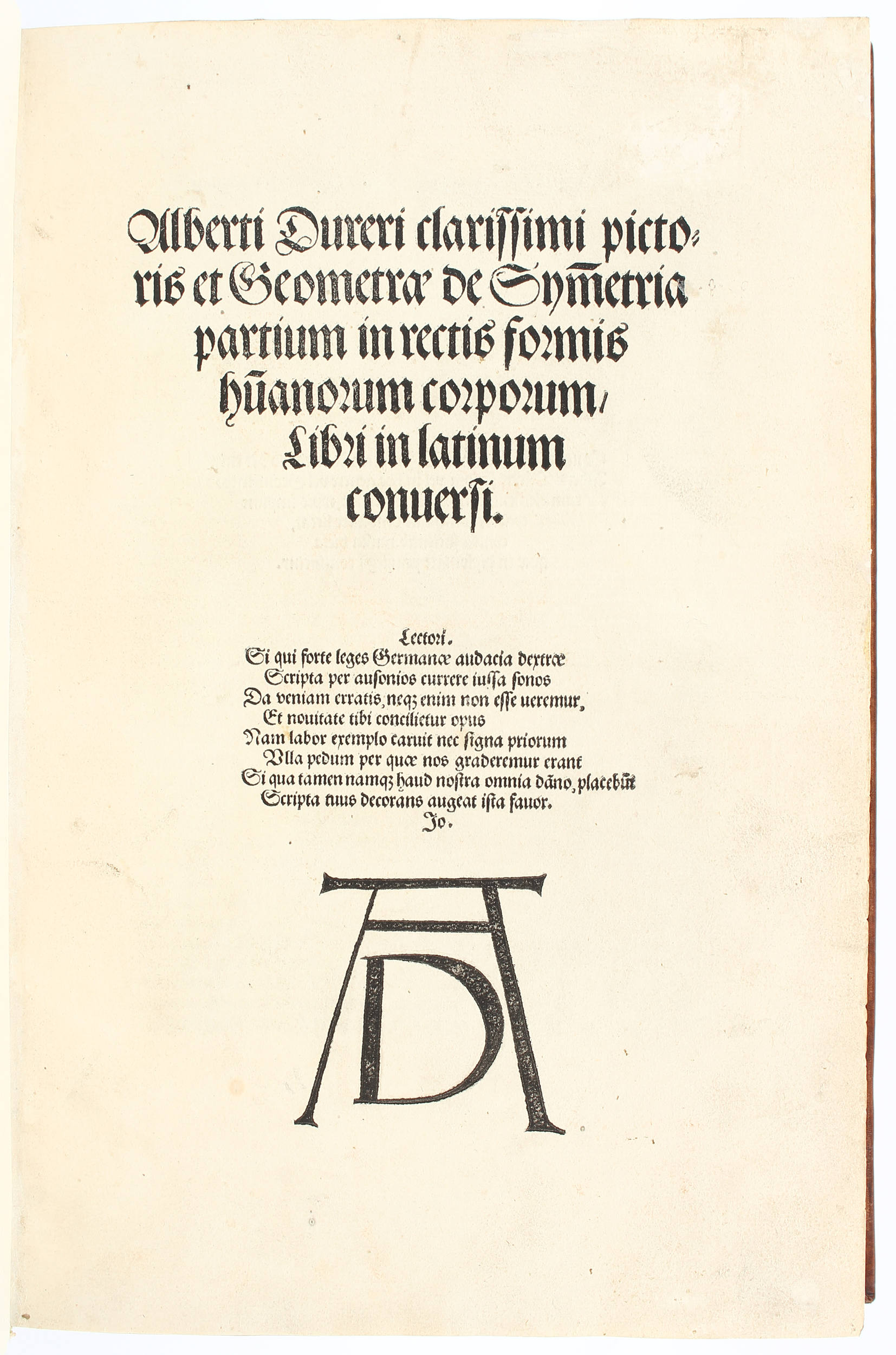 Dürer, Symmetria & Varietate